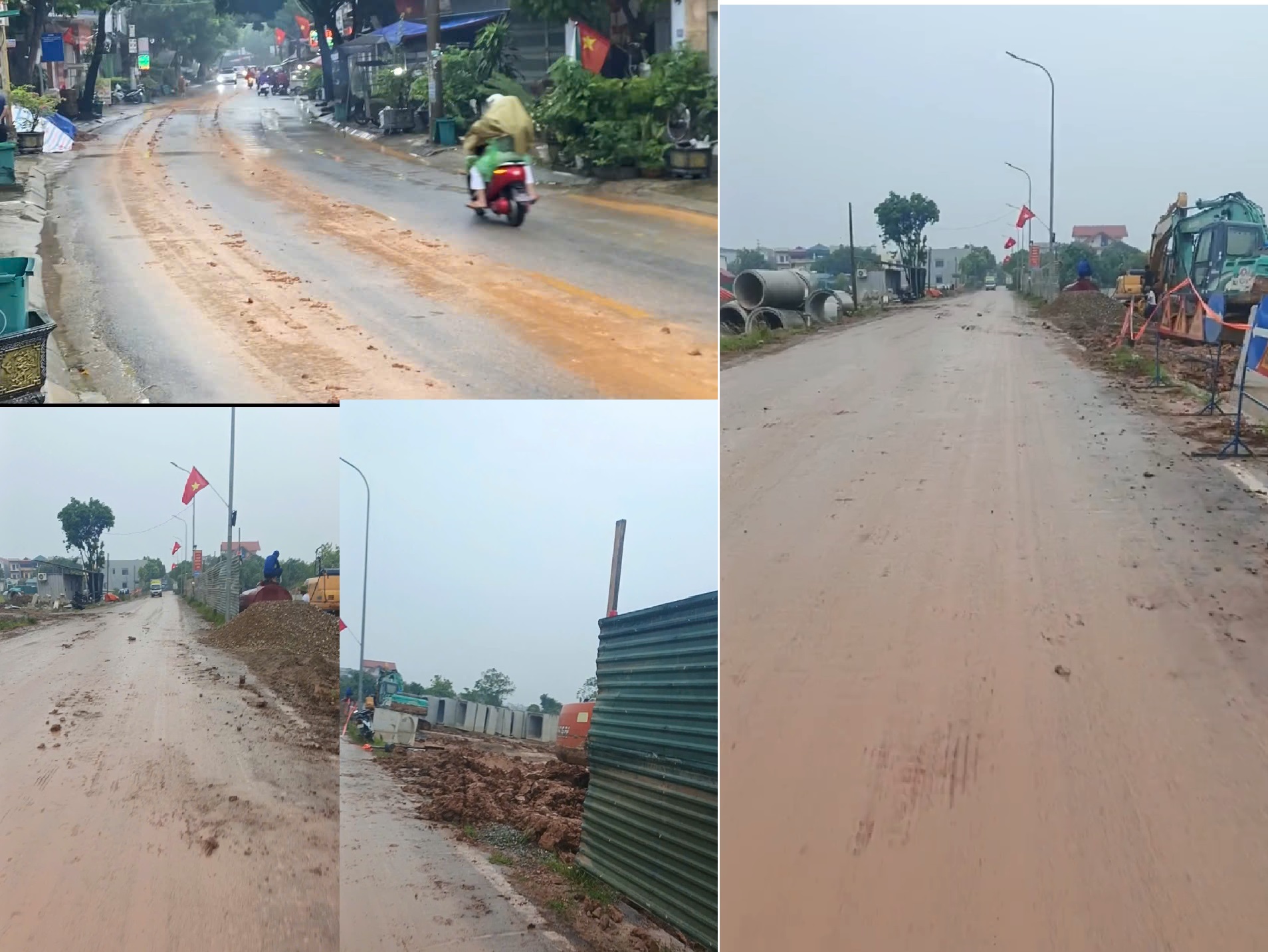 Khi đất từ công trường ra đường, ai đang “gác cửa” an toàn giao thông?
